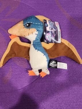 Jurassic World Pteranodon Plush - Blue, Brown & Cream